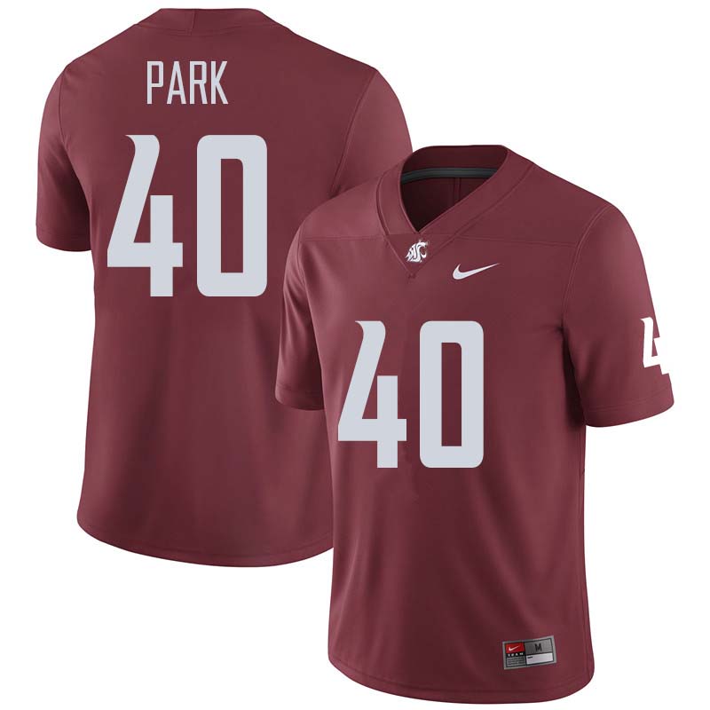 Men #40 Tommy Park Washington State Cougars College Football Jerseys Sale-Crimson